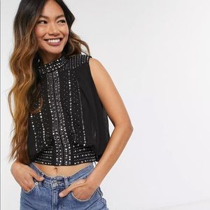 ASOS embellished top size 4